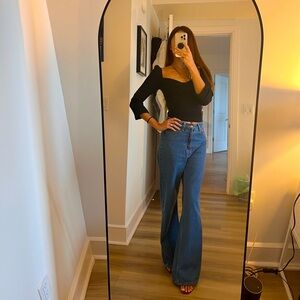 Black reformation top in a size 0